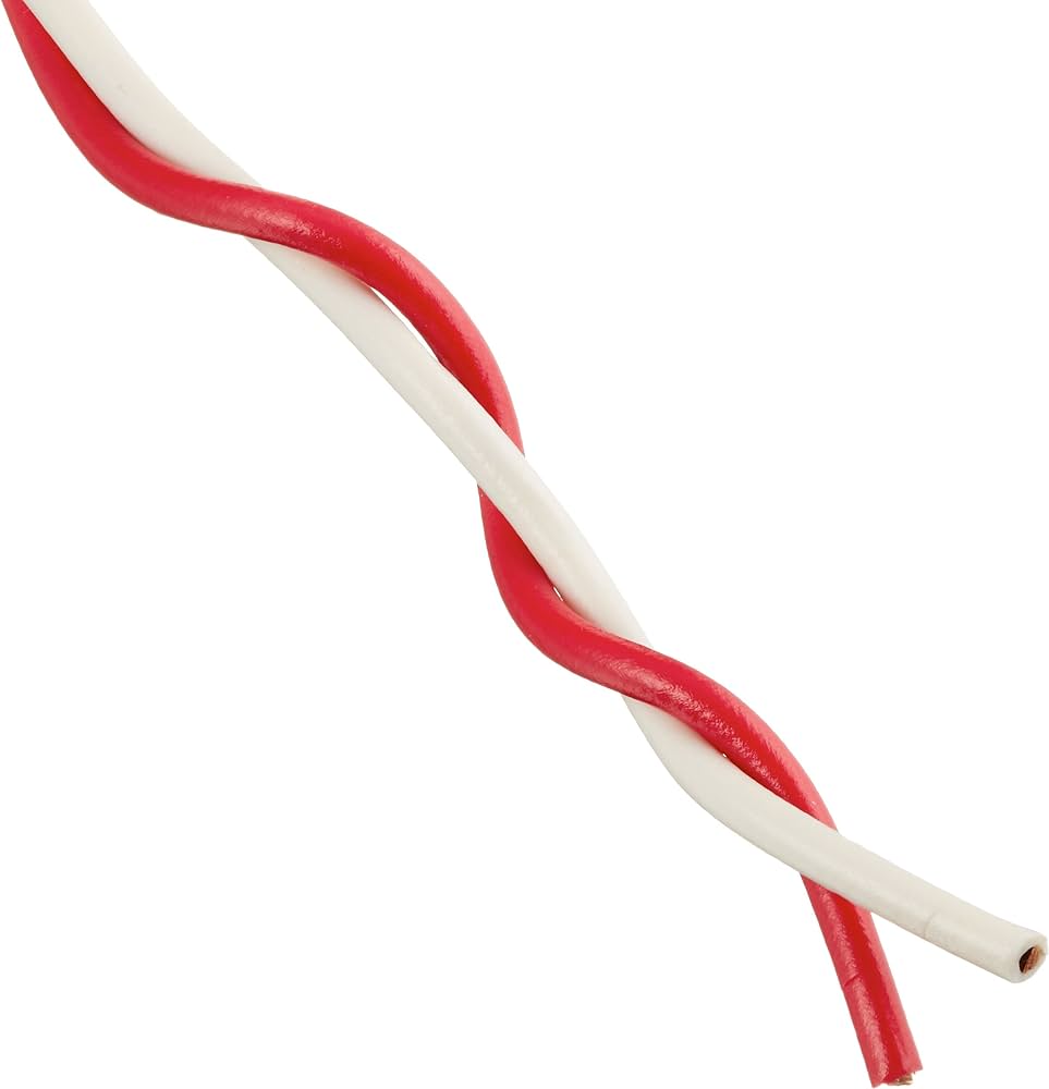Tinned Copper Jumper Wire 1m Red & White